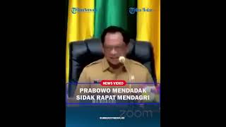 GAYA PRABOWO Mendadak Datangi Rapat Mendagri Tanpa Pemberitahuan [upl. by Ecinev435]