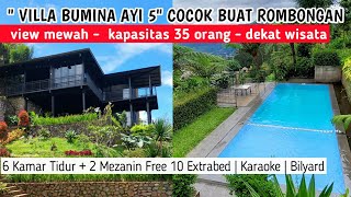 VILLA KAPASITAS BESAR COCOK BUAT ROMBONGAN  Villa Bumina Ayi 5 Puncak Bogor [upl. by Eiruam681]