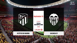 Atletico Madrid vs Valencia CF  La Liga  15th September 2024 Full Match 4K  FC 24 [upl. by Atteuqnas]