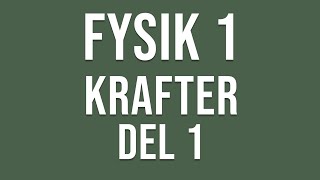 Fysik 1  Krafter del 1 [upl. by Lusa]