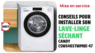 Mise en service dun lave linge séchant frontal Candy [upl. by Mcferren]