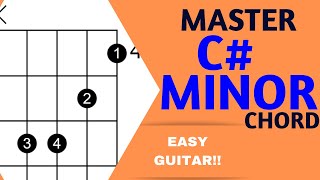 Easy Guitar Chords For Beginners CSharp Minor Chord On Guitar [upl. by Elizabeth]