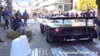 Maserati MC12 Corsa BURNOUTS ON PUBLIC ROAD  REVS [upl. by Ilzel]