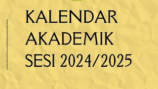 Kalendar Akademik amp Cuti Sekolah 2024 [upl. by Lothar]