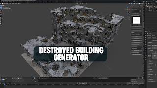 Blender Procedural Destroyed building Generator [upl. by Adnwahsar]