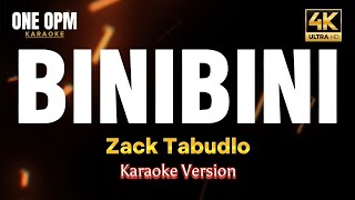 Binibini  Zack Tabudlo karaoke version [upl. by Qifar]