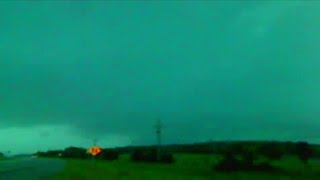 Storm chasing during Tornado Warning in Creek County Oklahoma Tuesday [upl. by Yelekreb]