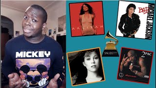 Grammy Snubs Aaliyah Michael Jackson Mariah Carey🤔🏆🤔 [upl. by Faxan]