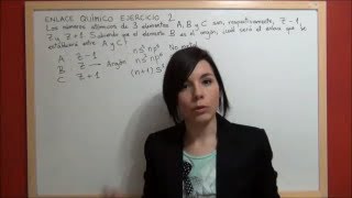 QUÍMICA Enlace Químico Ejercicio 2  Determinación tipo enlace químico con el número atómico [upl. by Olsson60]