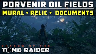 All Collectibles in Porvenir Oil Fields Mural Relic amp Documents  SHADOW OF THE TOMB RAIDER [upl. by Casey90]