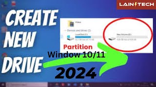 CREATE Partition in Windows 10 and 11 FAST and EASY [upl. by Neeka]