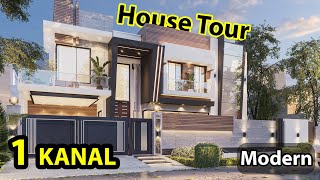 1 Kanal House Tour  Modern Home Residential Design Interior amp Exterior  DHA Lahore [upl. by Rust]