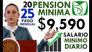 IMSS PENSIÓN MÍNIMA 2025 más INFONAVIT y AFORE DIFERENCIAS UMA y SALARIO MÍNIMO [upl. by Judy]