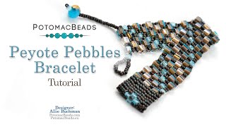 Peyote Pebbles Bracelet  DIY Jewelry Making Tutorial by PotomacBeads [upl. by Annairda]