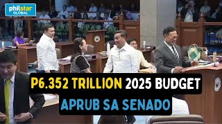 Panukalang 2025 budget lusot na sa Senado [upl. by Oiredised543]