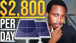 Generate 2800 Per Day From Your Solar Farm  Business Idea  How To Start a Solar Farm Business [upl. by Eimarej272]