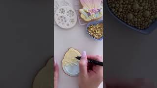 Ombré 🐣 cookiedecorating eastercookies [upl. by Llereg]