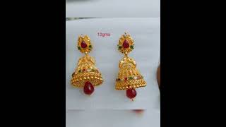 gold earrings buttalu designs with weight goldbuttalu [upl. by Anitnamaid]