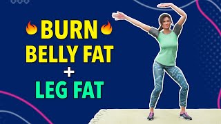 15Minute Burn Belly amp Leg Fat  Organic Dance Workout [upl. by Analla]