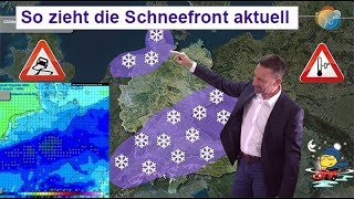 Das Wichtigste in Kürze So zieht die Schneefront aktuell Glätte bis zum Abend Eisige Nächte [upl. by Maria586]