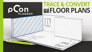 How to draw WALLS on FLOOR PLANS  pConplanner Tutorial [upl. by Ydissak]