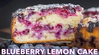 Dessert Blueberry Lemon Cake Recipe  Natashas Kitchen [upl. by Riella]