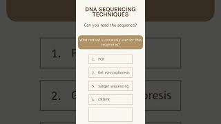 Biology MCQ What method is commonly used for DNA sequencing Diarasacademy [upl. by Truda]