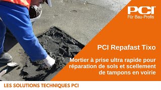 Travaux de voirie  réparation horizontale de sol avec PCI Repafast Tixo [upl. by Zeph]