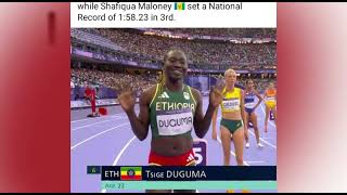 tsige duguma wins 800 m at Paris Olympics Games [upl. by Jayne]