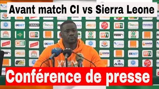 Conférence de Presse Avant Match Côte dIvoire vs Sierra Leone  CAN Q 2025 3ej [upl. by Nellac]