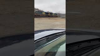 Hi Rail chasing a CSX loaded coal train on the NS Loveridge Secondary train railway railroad csx [upl. by Htrag]