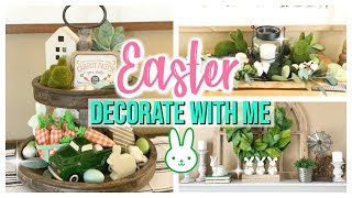 ULTIMATE EASTER DECORATE WITH ME 2019  FARMHOUSE EASTER DECOR TOUR [upl. by Daloris]