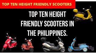 TOP 10 HEIGHT FRIENDLY SCOOTERS PHILIPPINES 2022  GEAR MOTO [upl. by Marin]