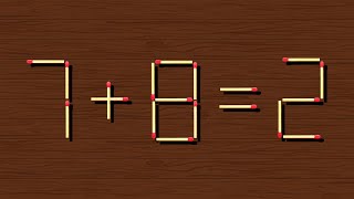 Move only 1 stick to make equation correct  Matchstick Puzzle [upl. by Mathis]