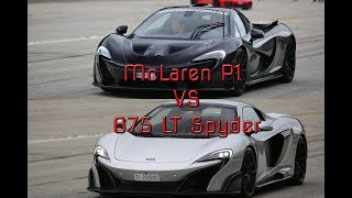 McLaren P1 VS 675 LT Spyder  DRAG RACES [upl. by Benedix76]