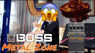 BOSS METAL ZONE MT2 ON HARP [upl. by Ydnat]