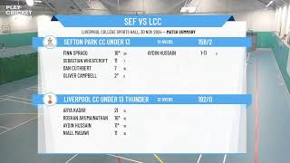 Sefton Park CC Under 13 v Liverpool CC Under 13 Thunder [upl. by Linneman]