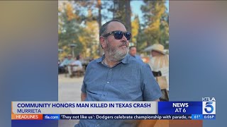 Community honors SoCal man killed in crash while protecting his family [upl. by Arnaldo]