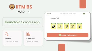 Household Service App  MAD1 Project IITM BS [upl. by Saoj]