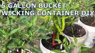 How To Make A “SelfWatering” Wicking Pot For Your Container Garden  Using A 5 Gallon Bucket [upl. by Frasch]