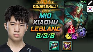 LeBlanc Mid Build Xiaohu Ludens Companion Electrocute  LOL KR GrandMaster Patch 1410 [upl. by Hamimej]