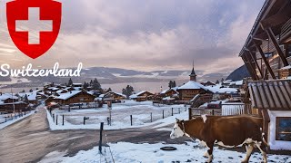 Magical Swiss Village Iseltwald Villagetour 🇨🇭 Switzerland 4K [upl. by Alano]