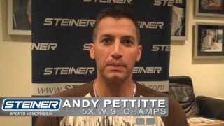 Andy Pettitte Talks About Steiner Sports [upl. by Yaffit799]