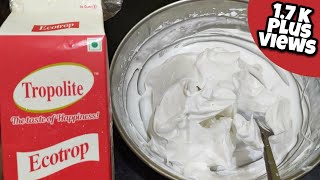 How to make perfect whipping cream  perfect cream For cake decoration  tropolite ecotrop [upl. by Kriss]