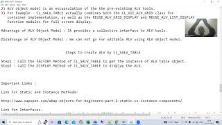 71  ABAP OOPS  ALV by CLSALVTABLEFactory Method  Creation Part1 [upl. by Selohcin458]