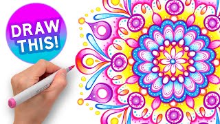 How to Draw a Mandala Easy StepbyStep Tutorial for Beginners [upl. by Larue]