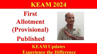 KEAM 2024 II First Allotment Provisional published [upl. by Eneirda]