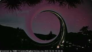 Northern lights and many stars in the Big Bear Valley FOBBV CAM Big Bear Bald Eagle Wide View Cam 2 [upl. by Inaliel]