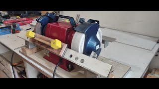 TOOL REST Bench Grinder GUIDE RAIL SYSTEM 3A [upl. by Ardnuyek]