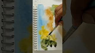 Landscape tutorial  atanu dey  the treet painter  youtube short [upl. by Ellenod]